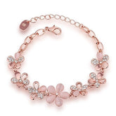 Fizix Rose Gold Plated Crystal Bracelet Bangle Jewellery (FXAJ415)