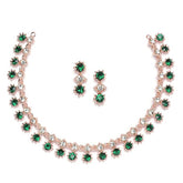 Fizix Diamond Studded Star Shaped Necklace With Earrings (FXAJ420)