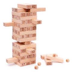 Fizix 54 Pcs Wooden Tumbling Tower Game
