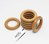 Fizix Natural Wooden Rings (3cm, 10pcs)