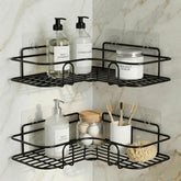 Fizix Metal Bathroom Corner Shelf Rack - Set of 2