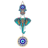 Fizix Designer Elephant Wooden Wall Hanging For Luck