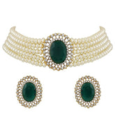 Fizix 18k Gold Plated Choker Traditional Pearl Necklace (FXAJ422)