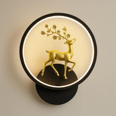 Fizix LED Deer Wall Light Round Decorative Wall Lamp