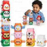 Fizix Kidology 12 PCS Animal Stacking Cubes Set