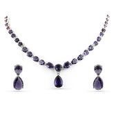 Fizix Rhodium Plated Crystal Studded Jewellery Gift Set (FXAJ411)