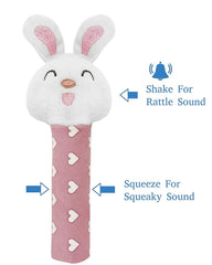 Fizix Bunny Face Rattle Soft Toy