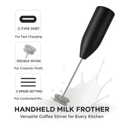 FIZIX Rechargeable Milk Frother & Coffee Whisker