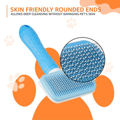 FIZIX Self Cleaning pet Grooming Brush