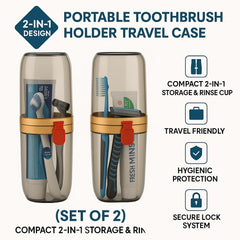 FIZIX Capcule Shaped Travel toothbrush holder