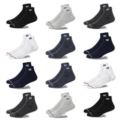Fizix 12 Pairs Sports Ankle Cotton Socks