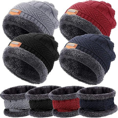 Fizix Gym Winter Cap & Muffler for Men & Women - Set of 1
