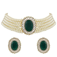 Fizix 18k Gold Plated Choker Traditional Pearl Necklace  (FXAJ422)