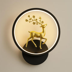 Fizix LED Deer Wall Light Round Decorative Wall Lamp
