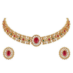 Fizix Traditional Necklace Jewellery Set for Women with Earrings (FXAJ419)
