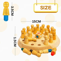 Fizix Wooden Color Memory Chess Game