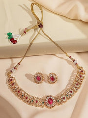 Fizix Traditional Necklace Jewellery Set for Women with Earrings (FXAJ419)