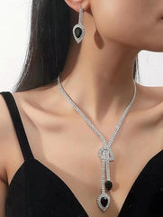 Fizix Sparkling Crystal Diamond Necklace Jewellery Set  (FXAJ413)