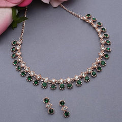 Fizix Diamond Studded Star Shaped Necklace With Earrings (FXAJ420)