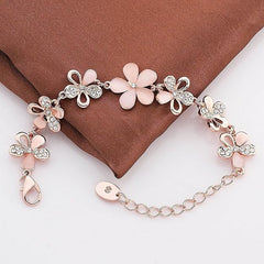 Fizix Rose Gold Plated Crystal Bracelet Bangle Jewellery (FXAJ415)
