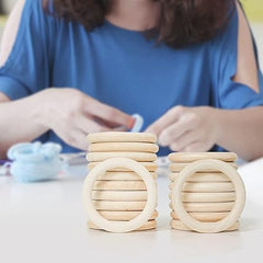 Fizix Natural Wooden Rings (3cm, 10pcs)