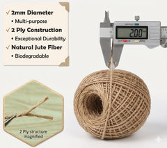 Fizix 100 Meter Jute Thread Natural Soft Rope