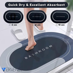 Fizix Quick-Dry Anti-Slip Bathroom Mat - Set of 2