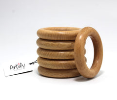 Fizix Natural Wooden Rings (3cm, 10pcs)