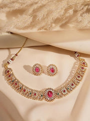Fizix Traditional Necklace Jewellery Set for Women with Earrings (FXAJ419)