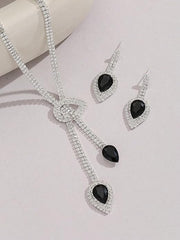 Fizix Sparkling Crystal Diamond Necklace Jewellery Set  (FXAJ413)