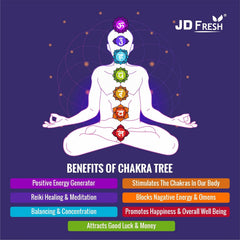 Fizix 300 Beads, 7 Chakra Crystal Tree, Showpiece Good Luck