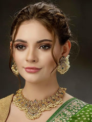Fizix Pearl Choker Traditional Jewellery Temple Necklace Set (FXAJ404)