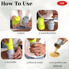 Fizix 3 in 1 Dry Fruit Slicer & Nut Cutter with Stainless Steel Blade