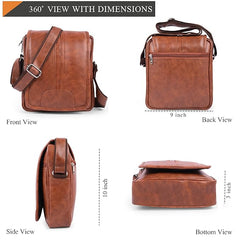 Fizix Faux Leather Unisex Cross Body Travel Sling Bag