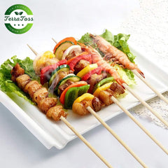 Fizix Barbeque Skewers Sticks - Pack of 120 Sticks, 8 inch, 3mm