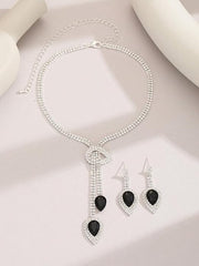 Fizix Sparkling Crystal Diamond Necklace Jewellery Set  (FXAJ413)