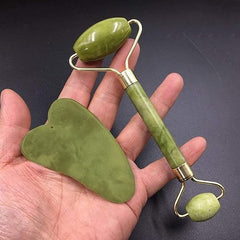 Fizix Facial Massager Jade Roller with Natural Himalayan Stone