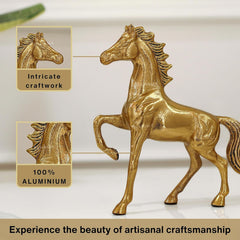 Fizix Aluminium Horse Decorative Figurine Showpiece