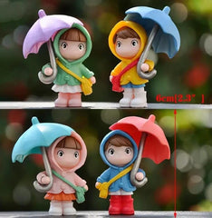 Fizix 4 Pcs Miniature Showpiece Set for Home