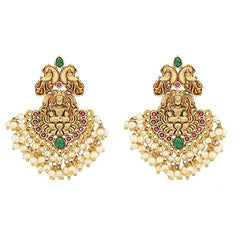 Fizix Pearl Choker Traditional Jewellery Temple Necklace Set (FXAJ404)