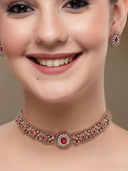 Fizix Traditional Necklace Jewellery Set for Women with Earrings (FXAJ419)