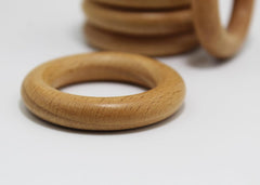 Fizix Natural Wooden Rings (3cm, 10pcs)