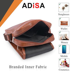 Fizix Faux Leather Unisex Cross Body Travel Sling Bag