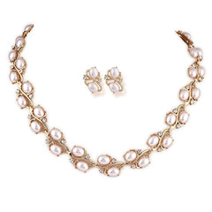 Fizix Pearl Bracelet Earrings Necklace Jewellery Set (FXAJ418)