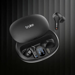 truke Buds S1 True Wireless Earbuds with Environmental Noise Cancellation(ENC) & Quad MEMS Mic for Clear Calls | Up to 72hrs of Playtime | Premium Sliding Case |Bluetooth 5.1 | IPX4